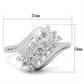 SS038 - Silver 925 Sterling Silver Ring with AAA Grade CZ  in Clear-1