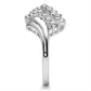SS038 - Silver 925 Sterling Silver Ring with AAA Grade CZ  in Clear-3