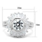 SS039 - Silver 925 Sterling Silver Ring with AAA Grade CZ  in Clear-1