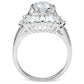 SS039 - Silver 925 Sterling Silver Ring with AAA Grade CZ  in Clear-2