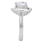 SS041 - Silver 925 Sterling Silver Ring with AAA Grade CZ  in Clear-3