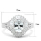 SS042 - Silver 925 Sterling Silver Ring with AAA Grade CZ  in Clear-1