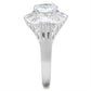 SS042 - Silver 925 Sterling Silver Ring with AAA Grade CZ  in Clear-3