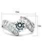 SS043 - Silver 925 Sterling Silver Ring with AAA Grade CZ  in Clear-1