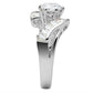 SS043 - Silver 925 Sterling Silver Ring with AAA Grade CZ  in Clear-3
