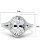 SS046 - Silver 925 Sterling Silver Ring with AAA Grade CZ  in Clear-1