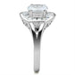 SS046 - Silver 925 Sterling Silver Ring with AAA Grade CZ  in Clear-3