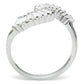 SS047 - Silver 925 Sterling Silver Ring with AAA Grade CZ  in Clear-2