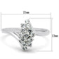 SS054 - Silver 925 Sterling Silver Ring with AAA Grade CZ  in Clear-1
