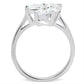 SS055 - Silver 925 Sterling Silver Ring with AAA Grade CZ  in Clear-2