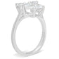 SS055 - Silver 925 Sterling Silver Ring with AAA Grade CZ  in Clear-3