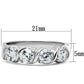 SS063 - Silver 925 Sterling Silver Ring with AAA Grade CZ  in Clear-1