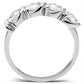 SS063 - Silver 925 Sterling Silver Ring with AAA Grade CZ  in Clear-2