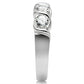 SS063 - Silver 925 Sterling Silver Ring with AAA Grade CZ  in Clear-3