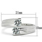 SS064 - Silver 925 Sterling Silver Ring with AAA Grade CZ  in Clear-1
