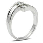 SS064 - Silver 925 Sterling Silver Ring with AAA Grade CZ  in Clear-3