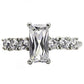 TK002 - High polished (no plating) Stainless Steel Ring with AAA Grade CZ  in Clear-2