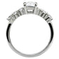 TK002 - High polished (no plating) Stainless Steel Ring with AAA Grade CZ  in Clear-3