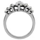 TK006 - High polished (no plating) Stainless Steel Ring with AAA Grade CZ  in Clear-3
