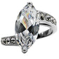 TK008 - High polished (no plating) Stainless Steel Ring with AAA Grade CZ  in Clear-2