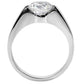 TK012 - High polished (no plating) Stainless Steel Ring with AAA Grade CZ  in Clear-3