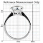 TK013 - High polished (no plating) Stainless Steel Ring with AAA Grade CZ  in Clear-1