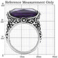 TK015 - High polished (no plating) Stainless Steel Ring with AAA Grade CZ  in Amethyst-1