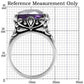 TK016 - High polished (no plating) Stainless Steel Ring with AAA Grade CZ  in Amethyst-1