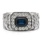 TK02210 - High polished (no plating) Stainless Steel Ring with Top Grade Crystal  in Montana-2