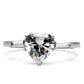 TK027 - High polished (no plating) Stainless Steel Ring with AAA Grade CZ  in Clear-2