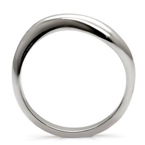 TK031 - High polished (no plating) Stainless Steel Ring with No Stone-3