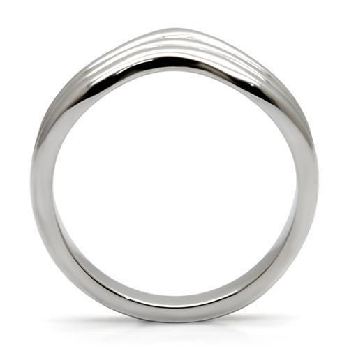 TK032 - High polished (no plating) Stainless Steel Ring with No Stone-3