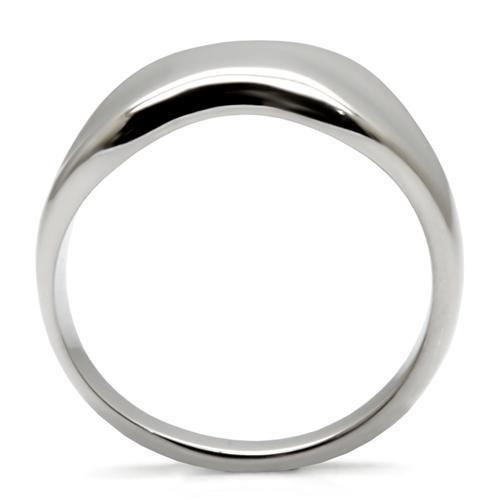 TK033 - High polished (no plating) Stainless Steel Ring with No Stone-3