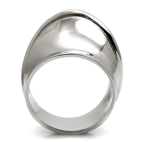 TK036 - High polished (no plating) Stainless Steel Ring with No Stone-3