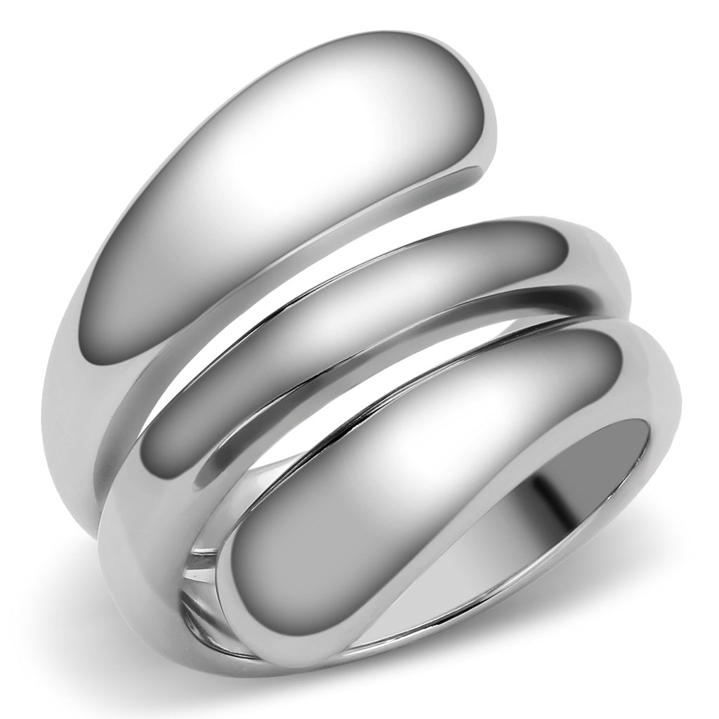 TK037 - High polished (no plating) Stainless Steel Ring with No Stone-5
