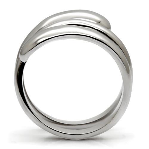 TK037 - High polished (no plating) Stainless Steel Ring with No Stone-3