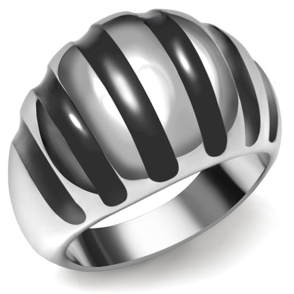 TK038 - High polished (no plating) Stainless Steel Ring with No Stone-0