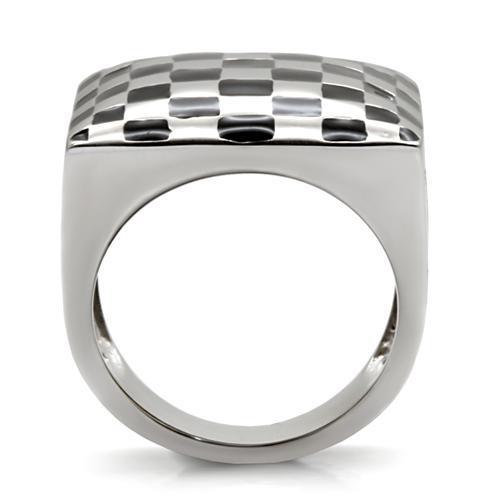 TK040 - High polished (no plating) Stainless Steel Ring with No Stone-3