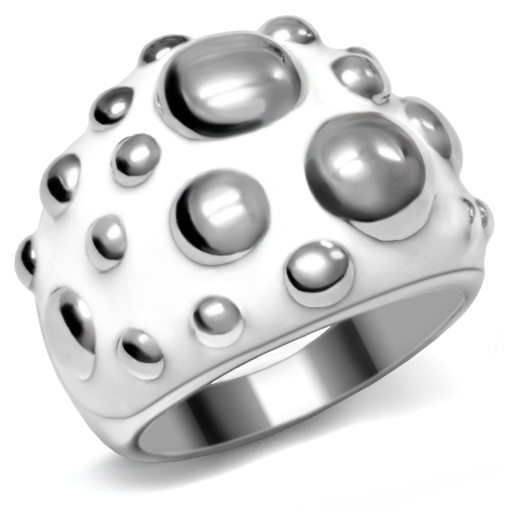 TK042 - High polished (no plating) Stainless Steel Ring with No Stone-0