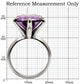 TK045 - High polished (no plating) Stainless Steel Ring with AAA Grade CZ  in Amethyst-1