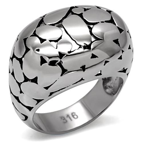 TK048 - High polished (no plating) Stainless Steel Ring with No Stone-0