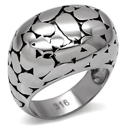 TK048 - High polished (no plating) Stainless Steel Ring with No Stone-0