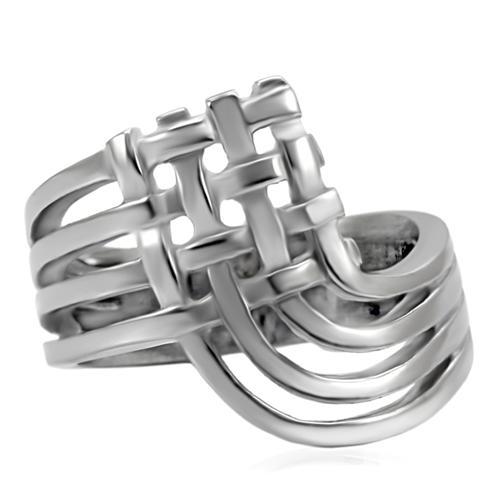 TK054 - High polished (no plating) Stainless Steel Ring with No Stone-2