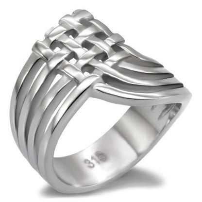 TK054 - High polished (no plating) Stainless Steel Ring with No Stone-0