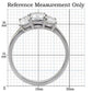 TK058 - High polished (no plating) Stainless Steel Ring with AAA Grade CZ  in Clear-1