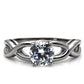 TK065 - High polished (no plating) Stainless Steel Ring with AAA Grade CZ  in Clear-2