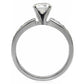 TK068 - High polished (no plating) Stainless Steel Ring with AAA Grade CZ  in Clear-3