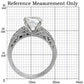 TK069 - High polished (no plating) Stainless Steel Ring with AAA Grade CZ  in Clear-1