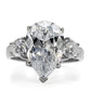 TK076 - High polished (no plating) Stainless Steel Ring with AAA Grade CZ  in Clear-2