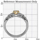 TK080 - High polished (no plating) Stainless Steel Ring with AAA Grade CZ  in Champagne-1